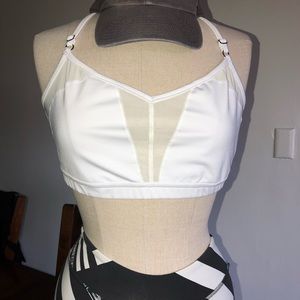 BEBE Sports Bra White Size L